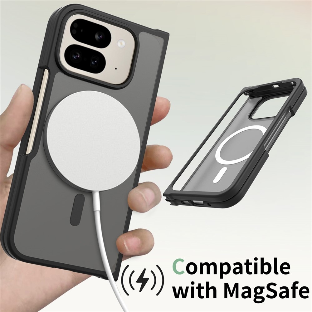 Skin gelový obal s pevnými zády a podporou MagSafe na Google Pixel 10 Pro Fold - černý
