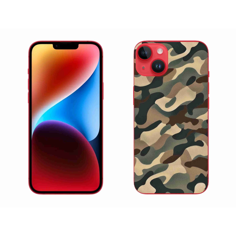 Gelový kryt mmCase na iPhone 14 Plus - maskáčový vzor 11