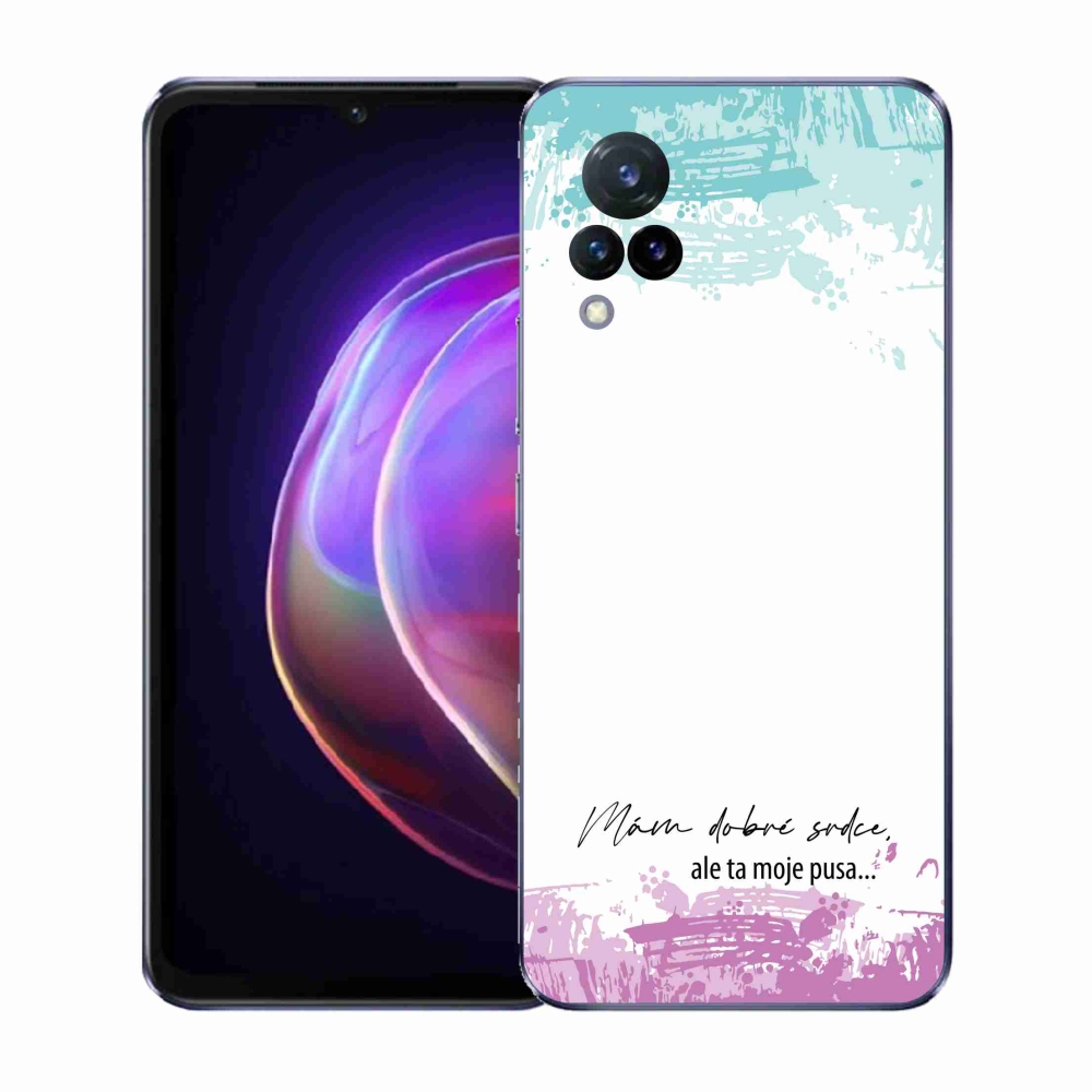 Gelový kryt mmCase na Vivo V21 4G/5G - vtipný text 3 bílé pozadí