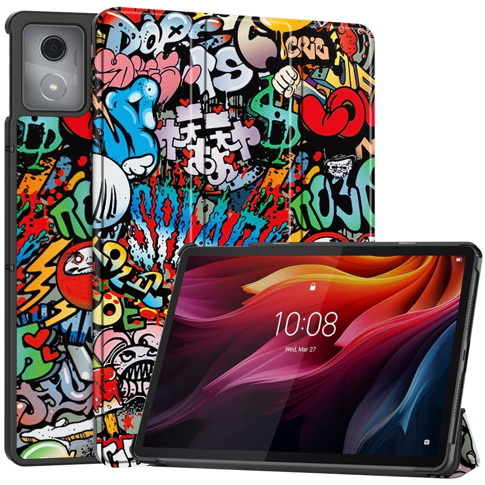Patte chytré zavírací pouzdro na Lenovo Tab K11 Plus - graffiti