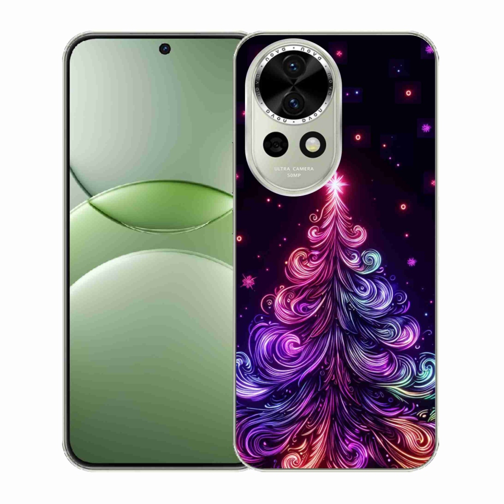 Gelový kryt mmCase na Huawei Nova 13 5G - neonový vánoční stromek 1