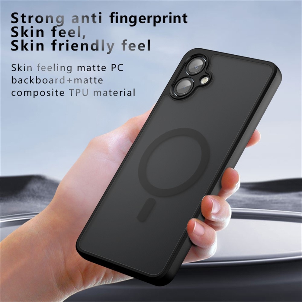 Case matný gelový obal s MagSafe na Samsung Galaxy A06 4G - černý
