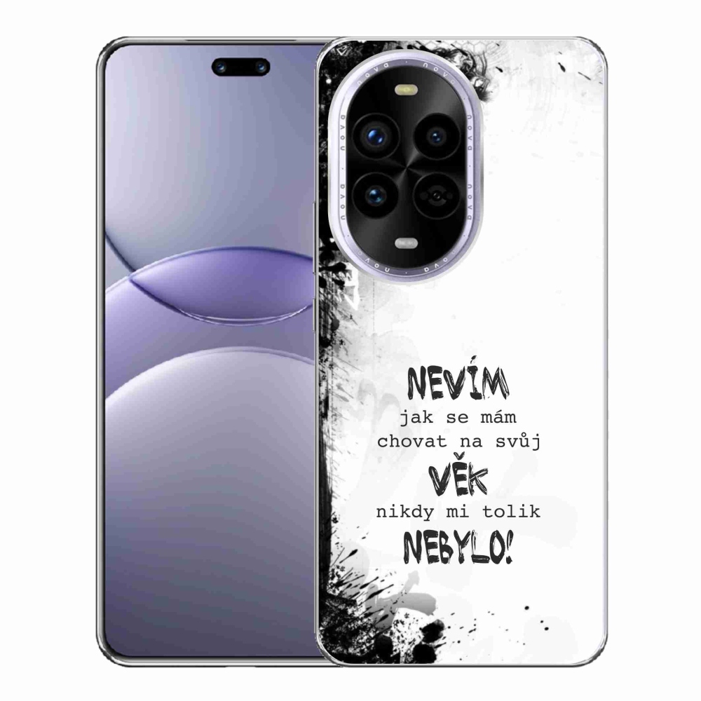 Gelový kryt mmCase na Huawei Nova 13 Pro 5G - vtipný text 14 bílé pozadí