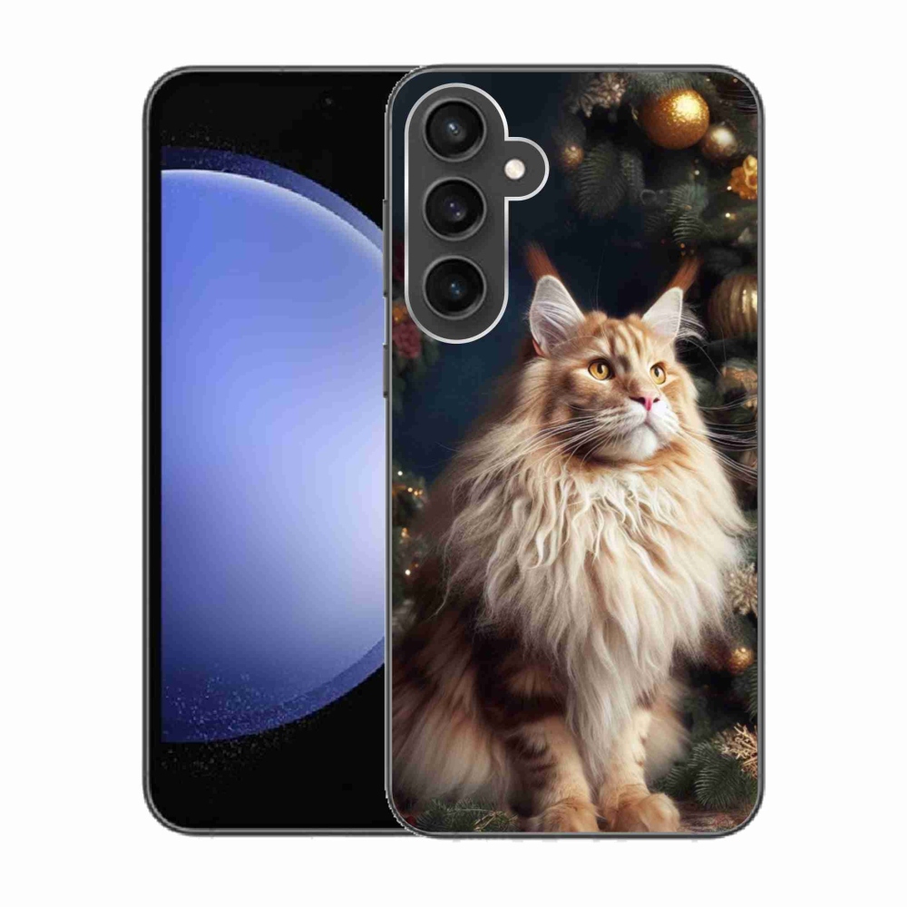 Gelový kryt mmCase na Samsung Galaxy S23 FE - kočka u stromku