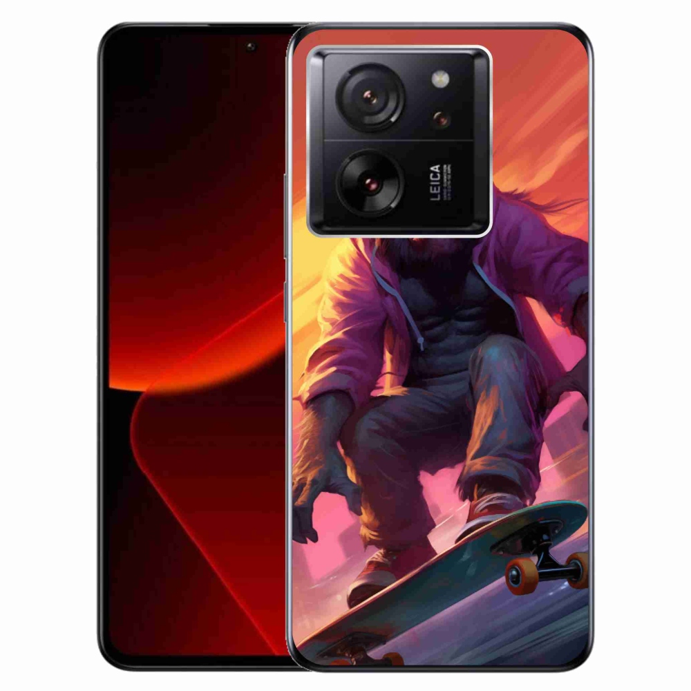 Gelový kryt mmCase na Xiaomi 13T/13T Pro - gorila na skateboardu