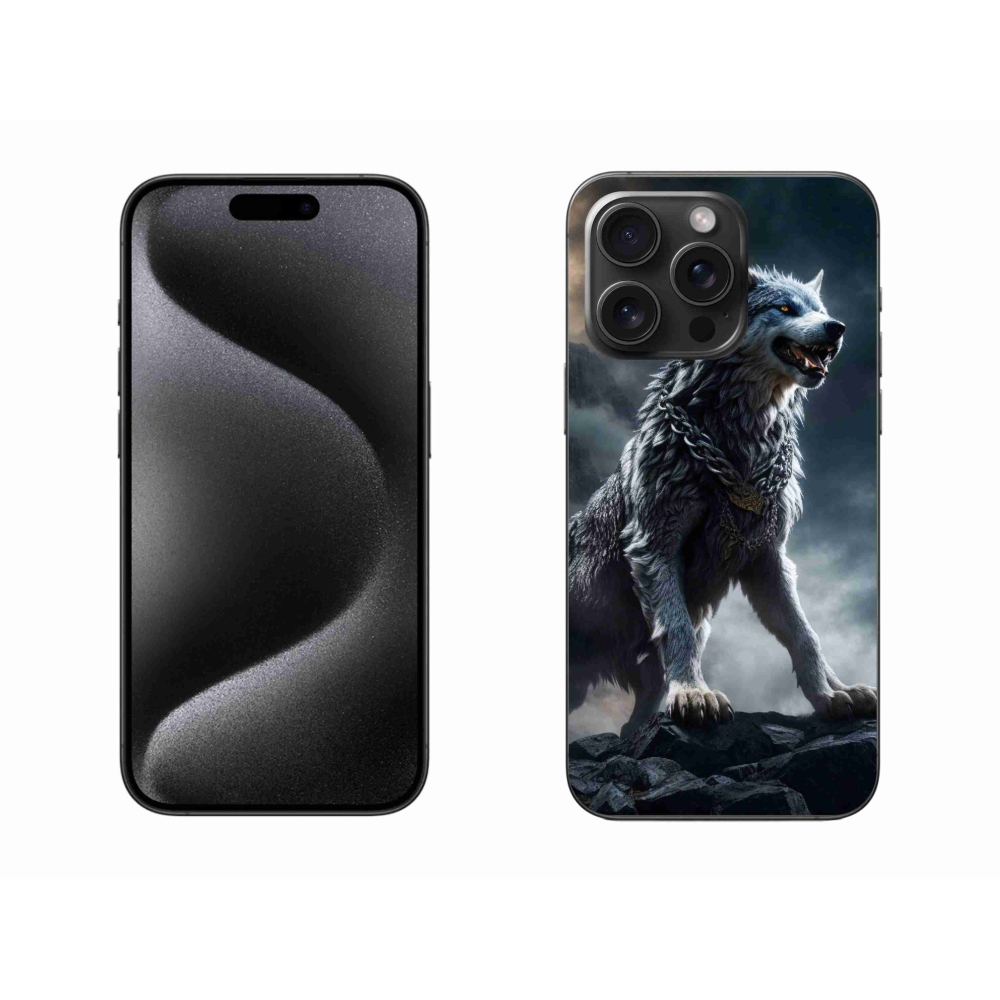 Gelový kryt mmCase na iPhone 15 Pro Max - vlk 1
