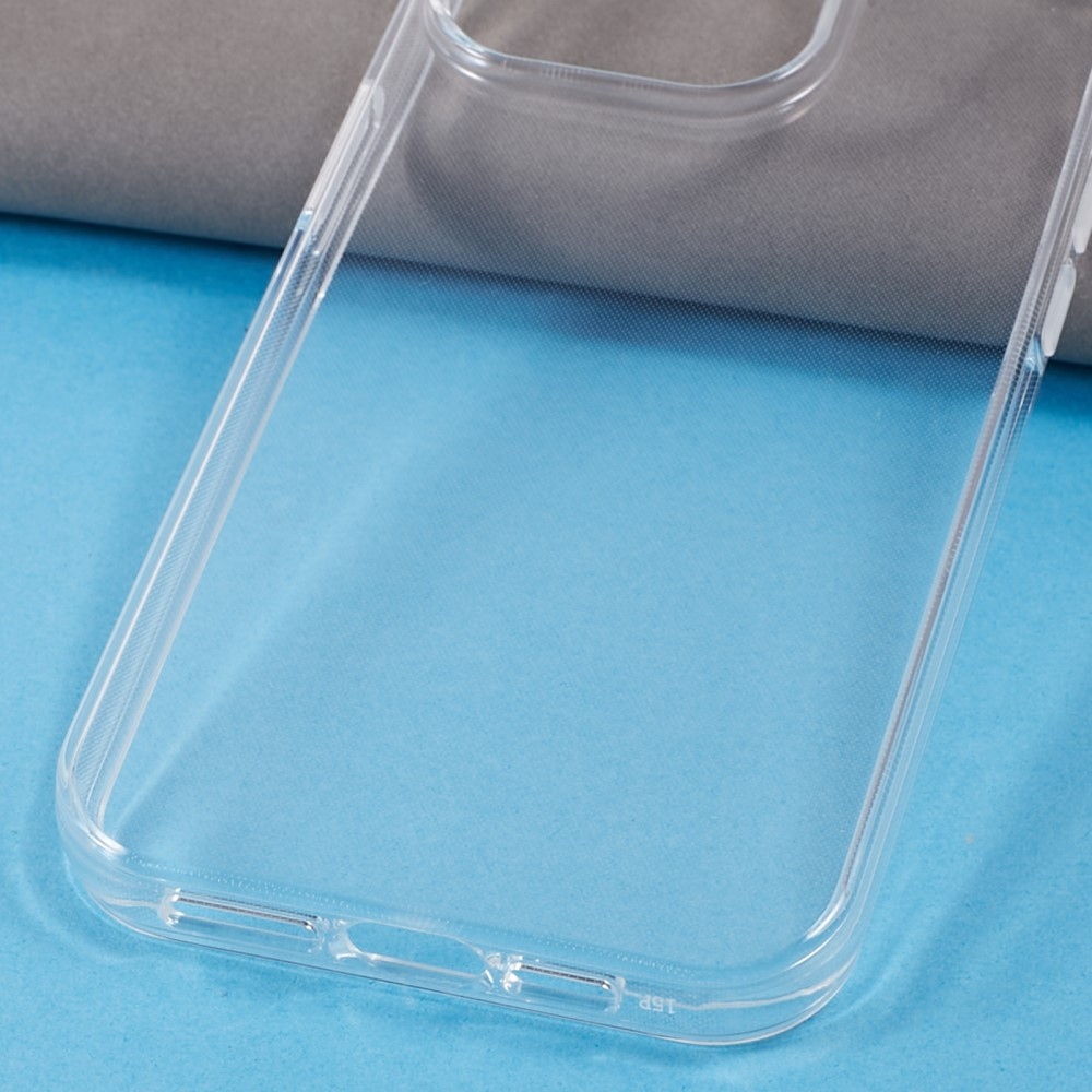 Průhledný gelový obal na iPhone 15 Pro - průhledný