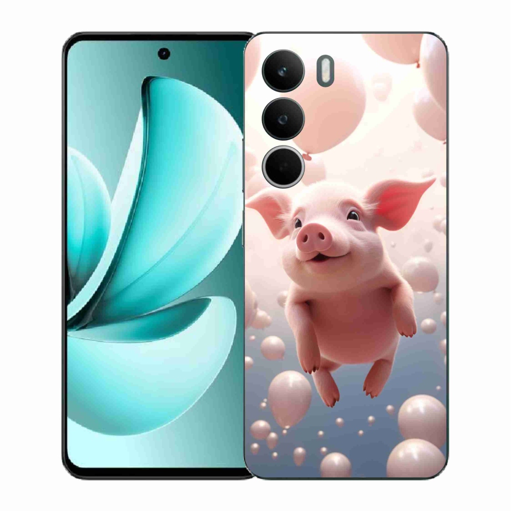 Gelový kryt mmCase na Realme C71 - prasátko s balónky