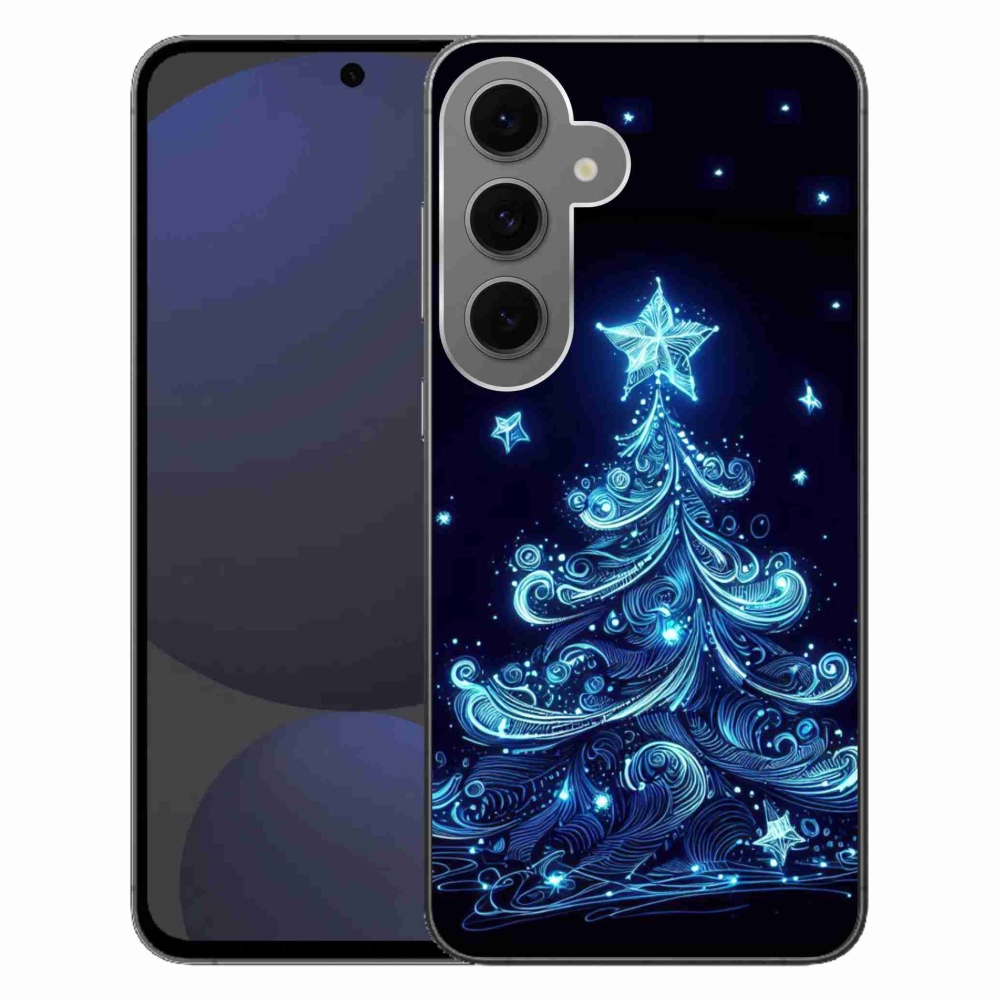 Gelový kryt mmCase na Samsung Galaxy S24 FE - neonový vánoční stromek 4