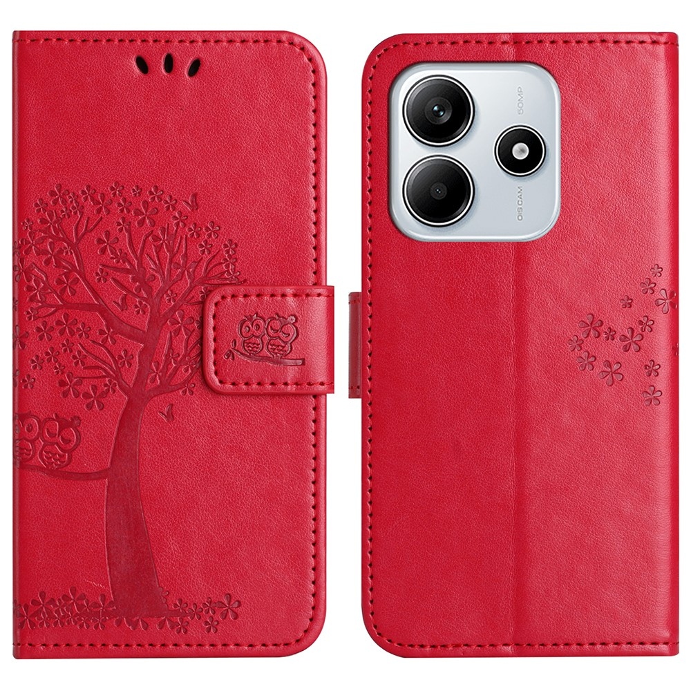 Tree knížkové pouzdro na Xiaomi Redmi Note 14 5G - červené