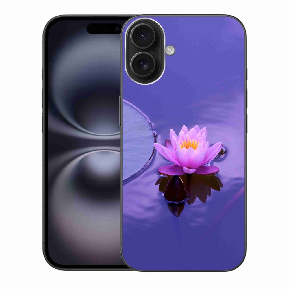 Gelový obal mmCase na iPhone 16 Plus - květ na hladině