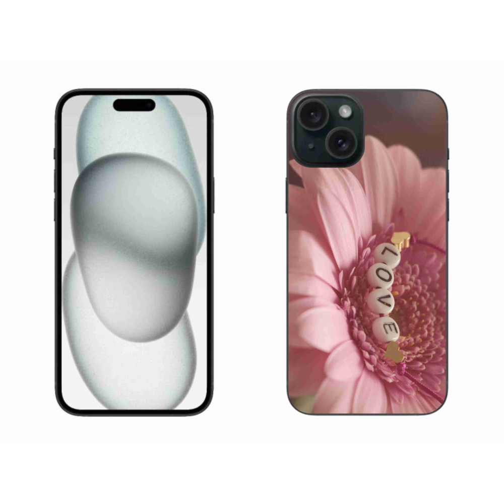 Gelový kryt mmCase na iPhone 15 Plus - přívěsek love