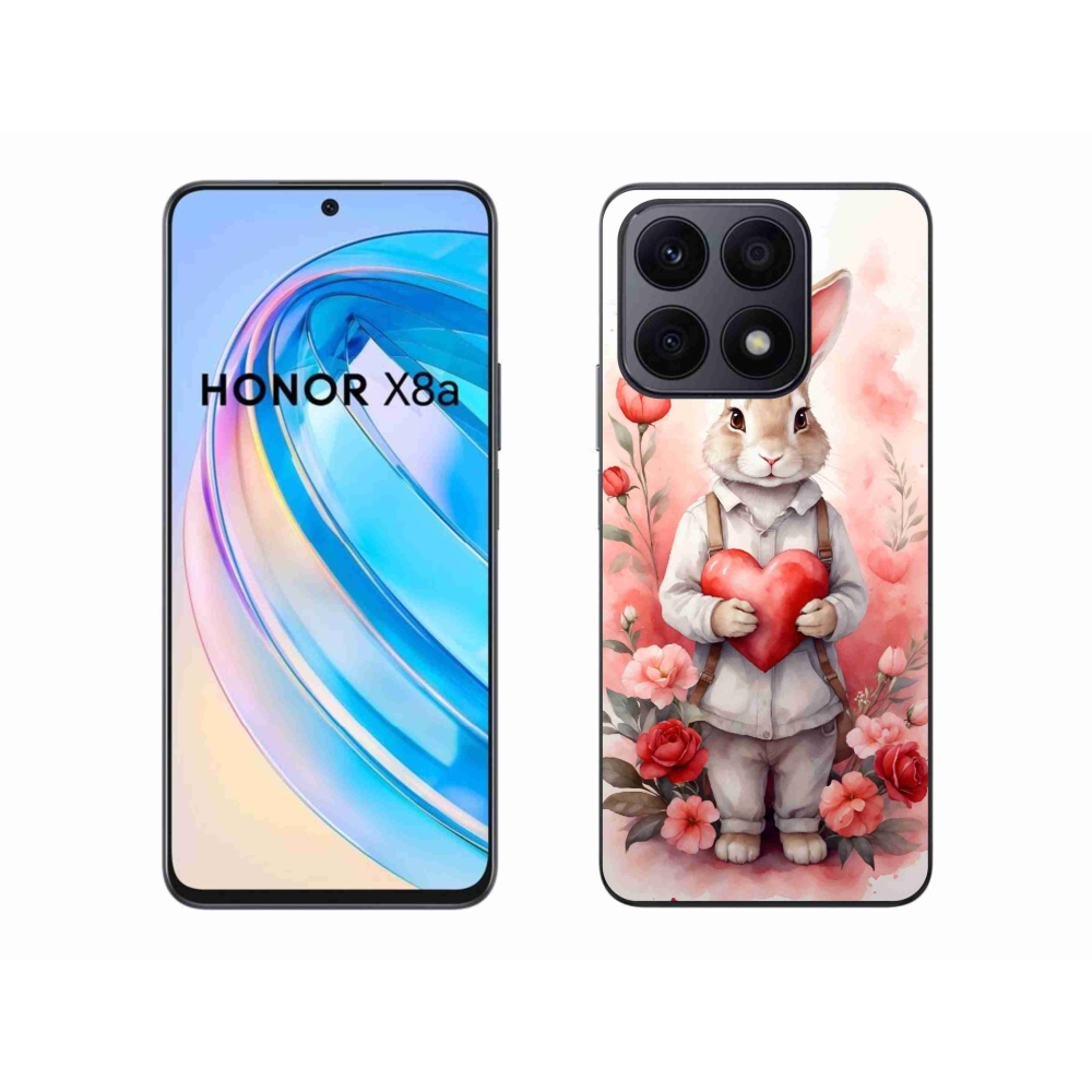 Gelový kryt mmCase na Honor X8a - zajíc se srdíčkem