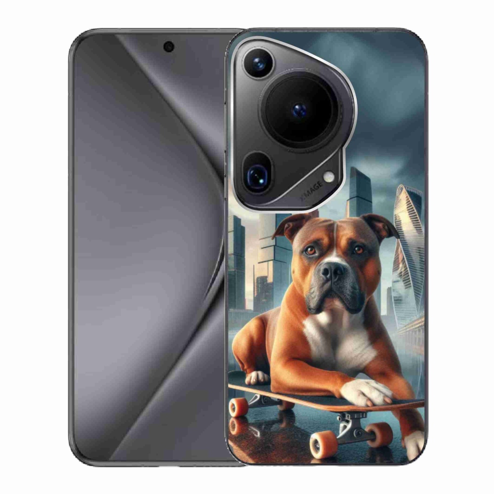 Gelový kryt mmCase na Huawei Pura 70 Ultra - pes na skateboardu