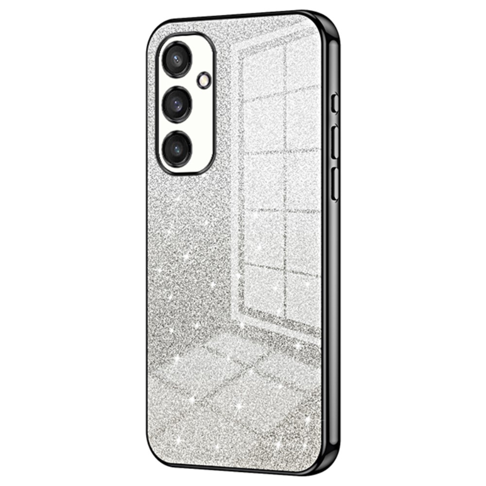 Cut gelový třpytivý obal na Samsung Galaxy S24 - černý