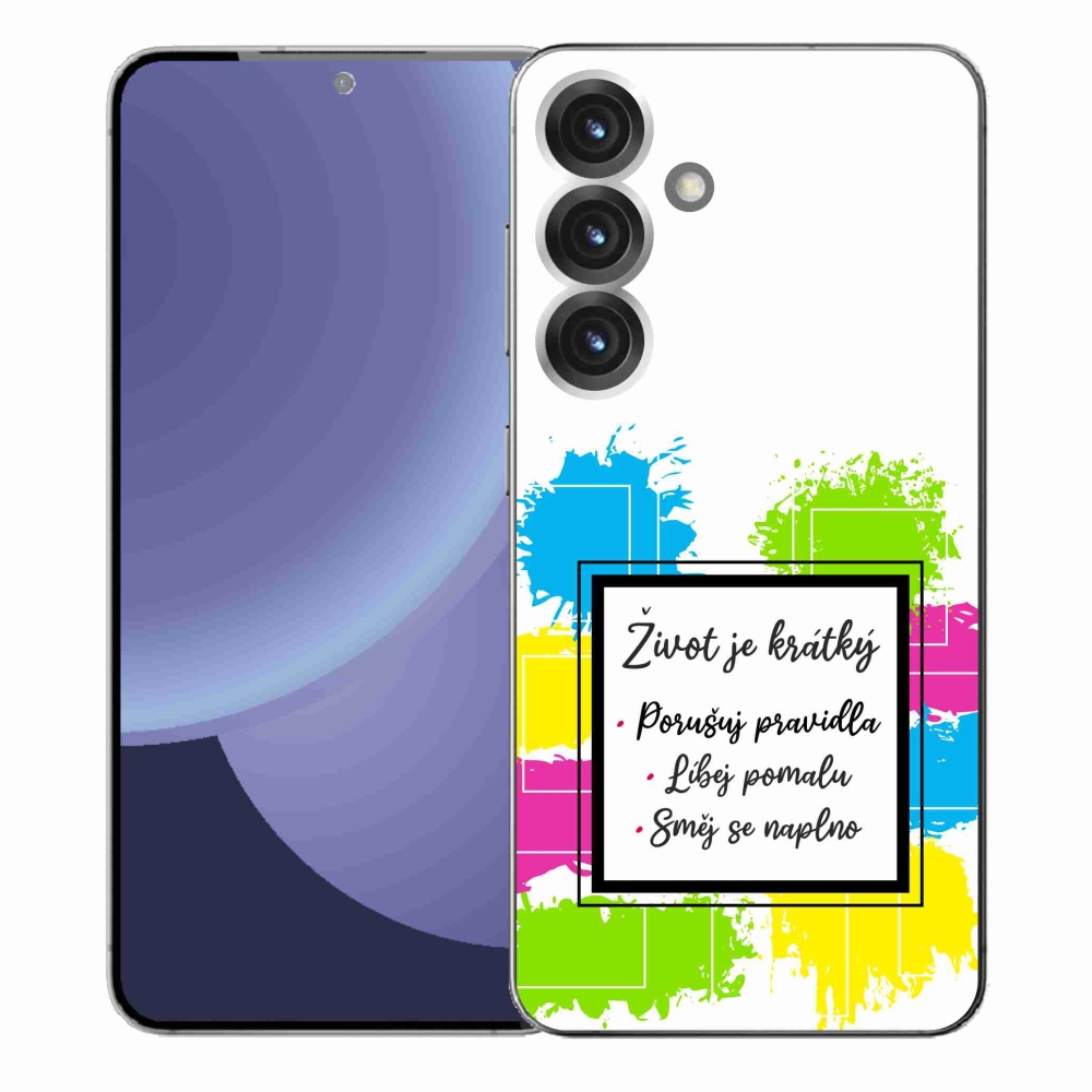 Gelový kryt mmCase na Samsung Galaxy S25+ - citát 5 bílé pozadí