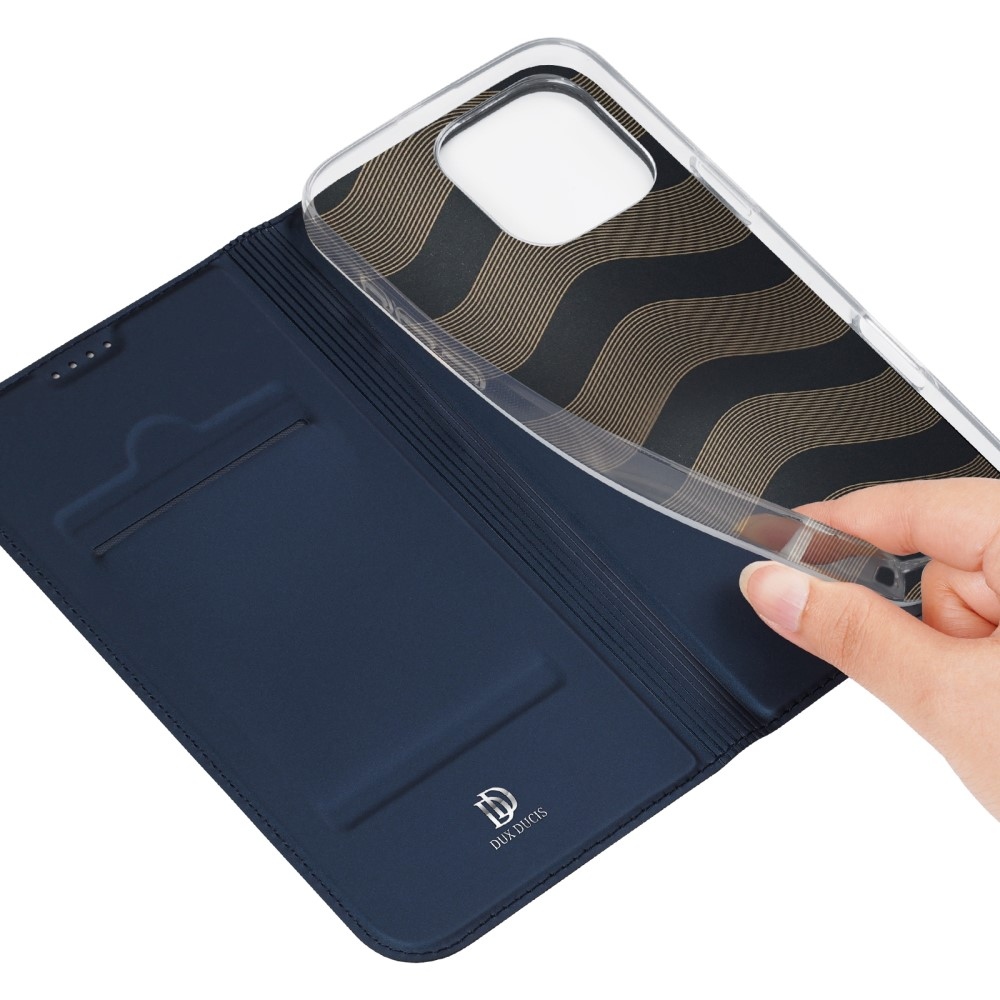 DUX knížkové pouzdro na iPhone 16 Pro - tmavěmodré