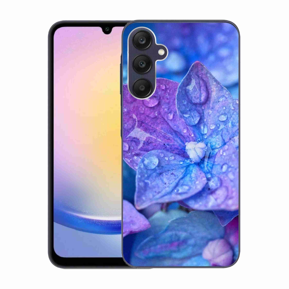 Gelový kryt mmCase na Samsung Galaxy A25 5G - fialový květ