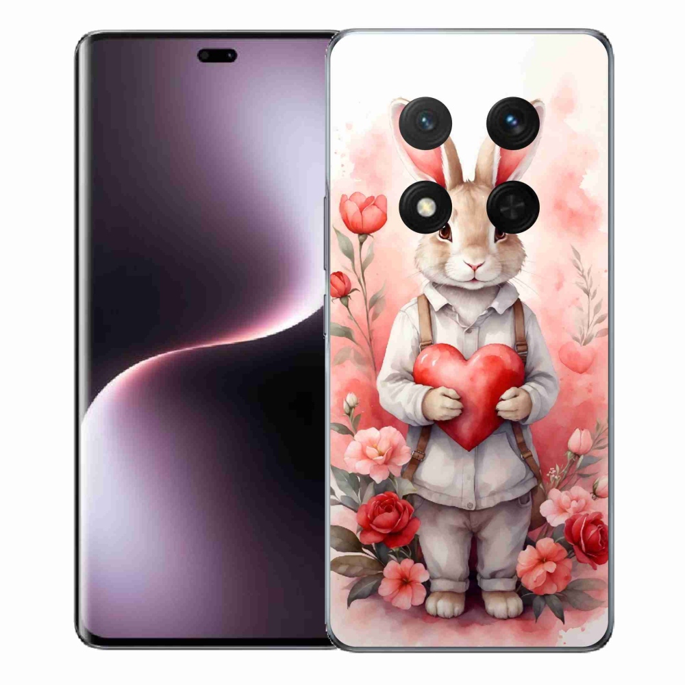 Gelový kryt mmCase na Honor Magic 7 Lite 5G - zajíc se srdíčkem