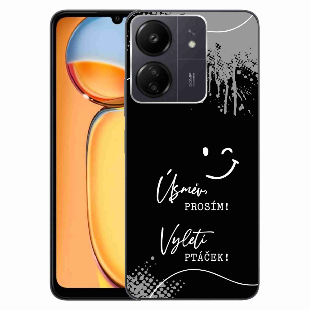 Gelový kryt mmCase na Xiaomi Poco C65/Redmi 13C - vtipný text 4 černé pozadí