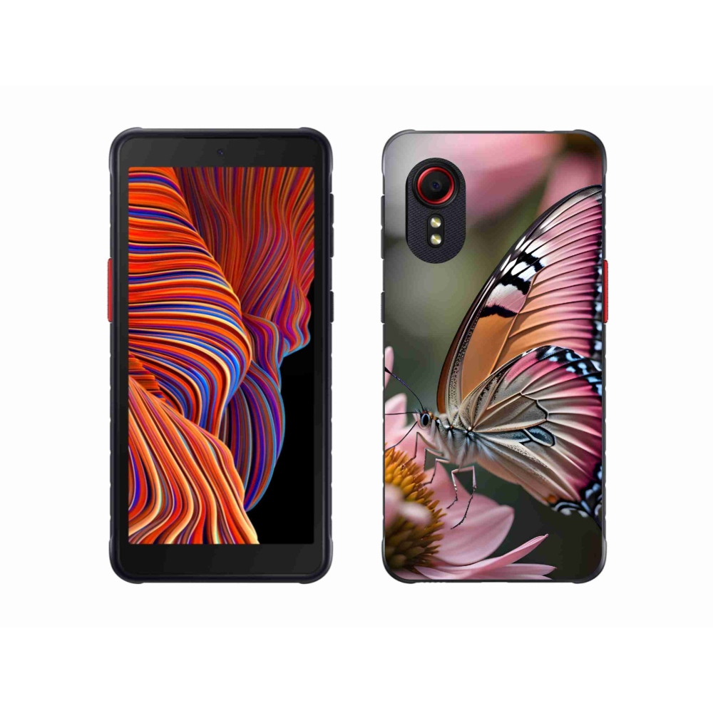Gelový kryt mmCase na Samsung Galaxy Xcover 5 - barevný motýl