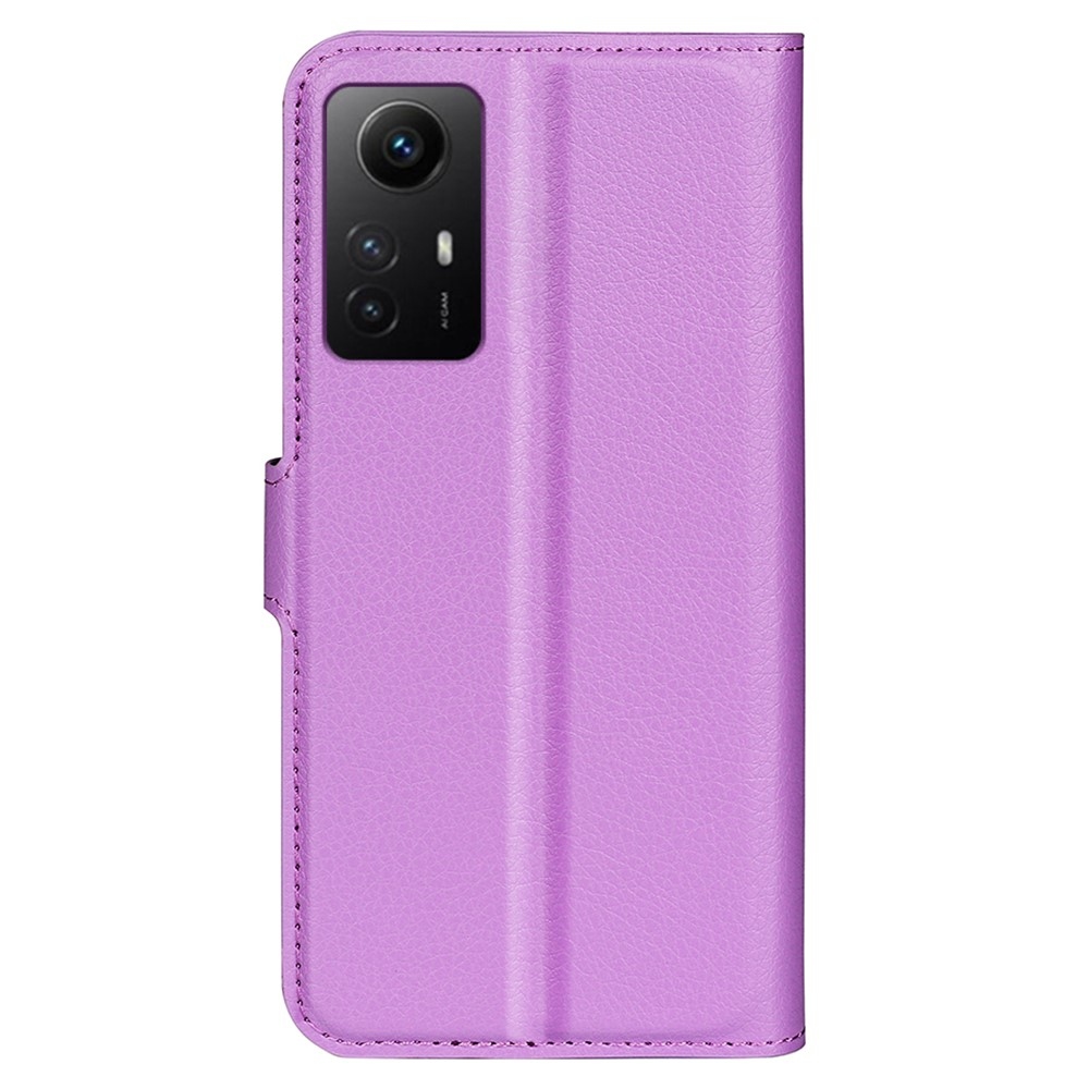 Litchi knížkové pouzdro na Xiaomi Redmi Note 12S - fialové