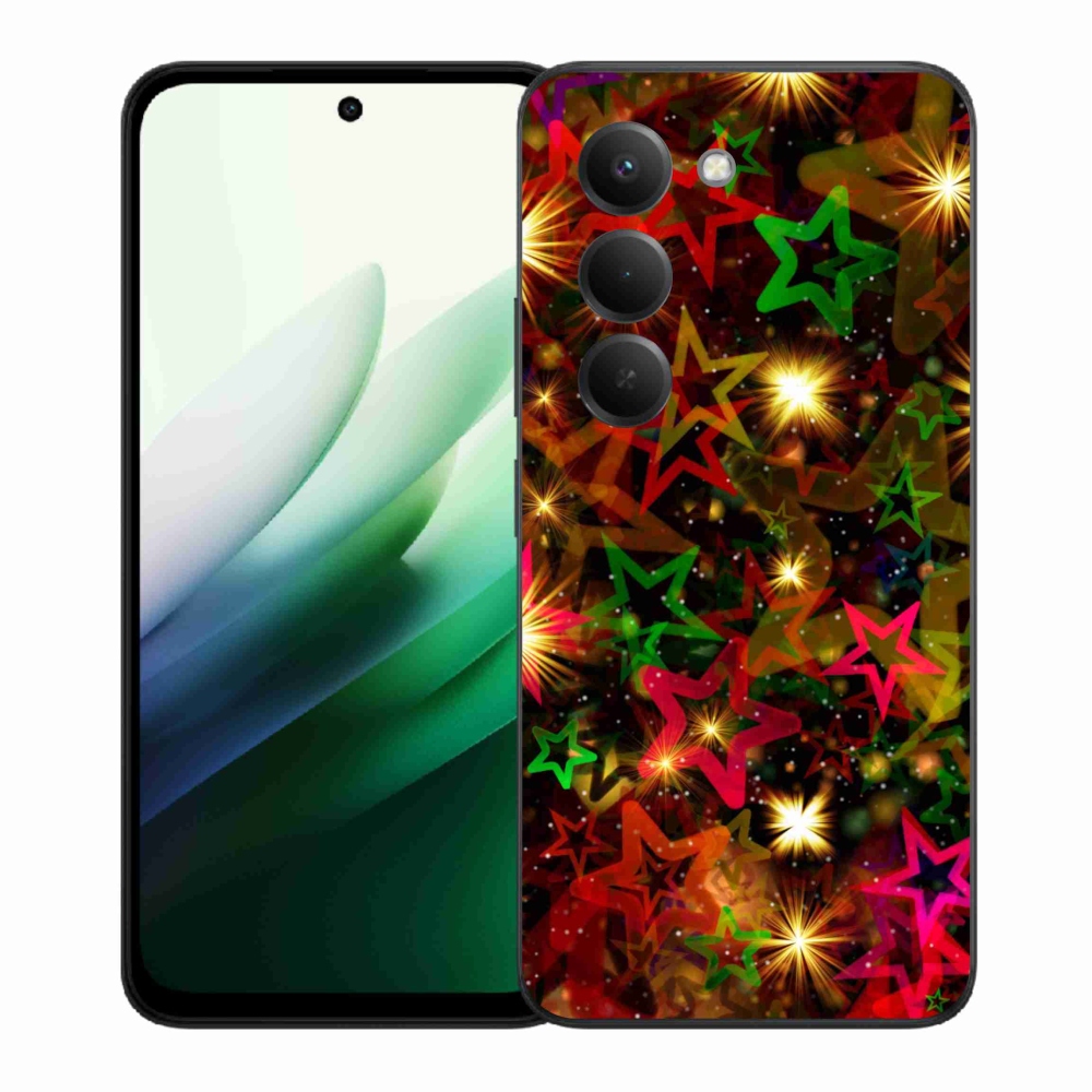 Gelový kryt mmCase na Xiaomi Redmi 15 5G (169mm) - barevné hvězdičky