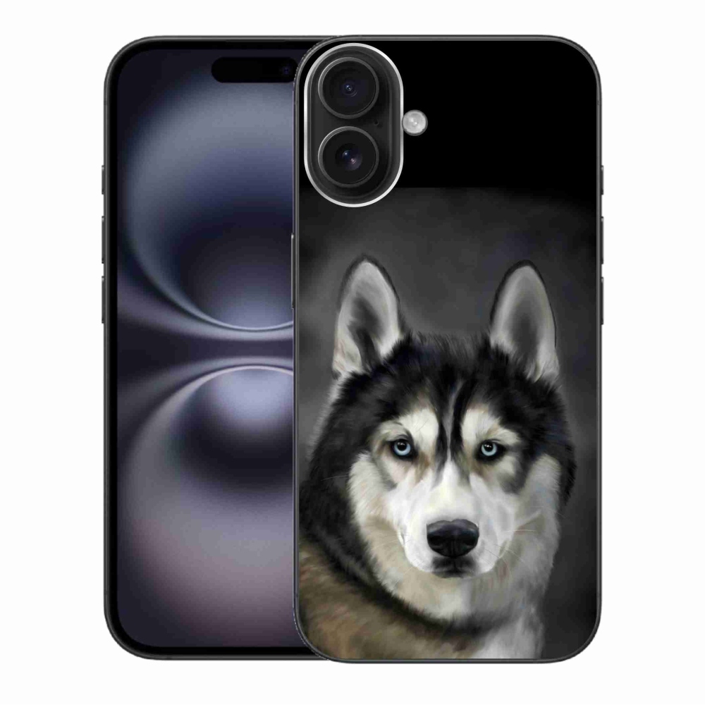 Gelový obal mmCase na iPhone 16 Plus - husky