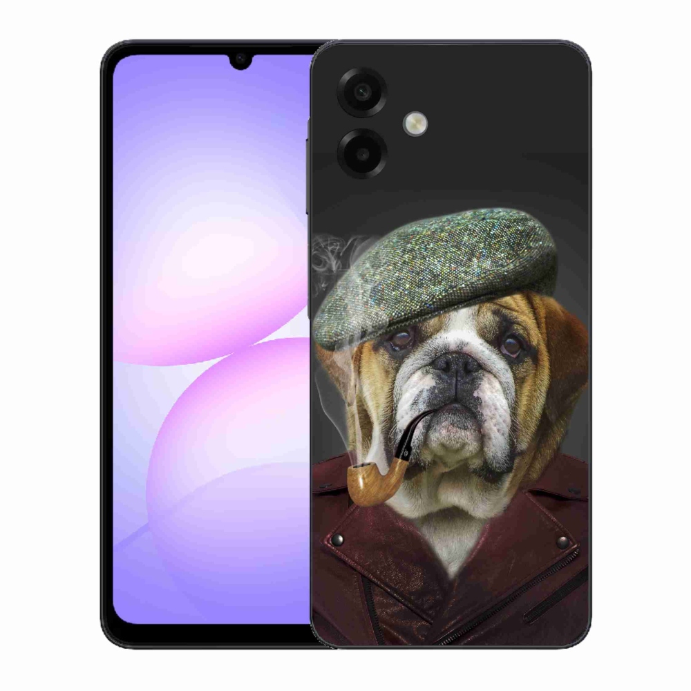 Gelový kryt mmCase na Samsung Galaxy A07 4G - pes s fajfkou