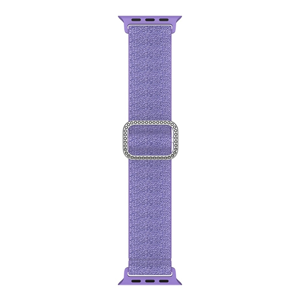 Decor nylonový řemínek na Apple Watch Ultra/Ultra 2 49mm/SE/SE 2022/2023 44mm/9/8/7 45mm/6/5/4 44mm/3/2/1 42 mm - tmavěfialový
