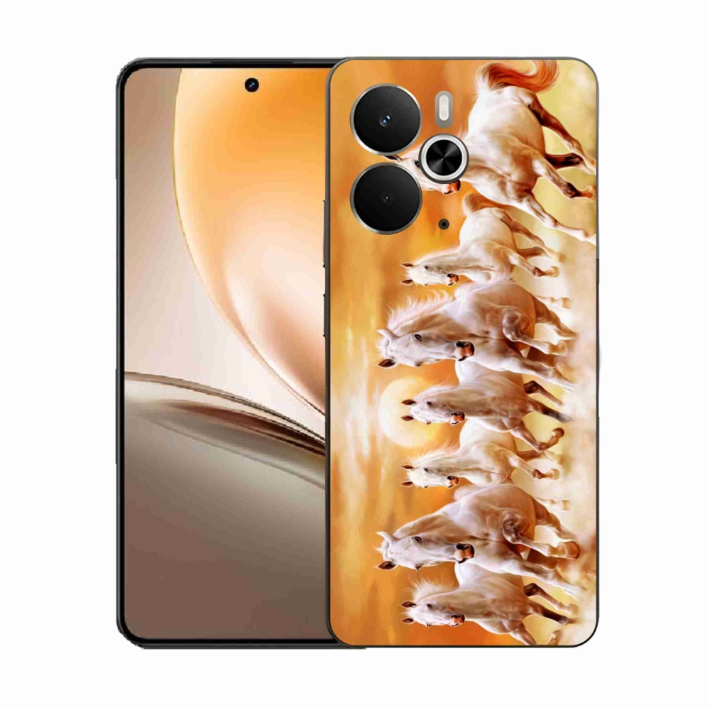 Gelový kryt mmCase na Realme 14 5G - koně 2