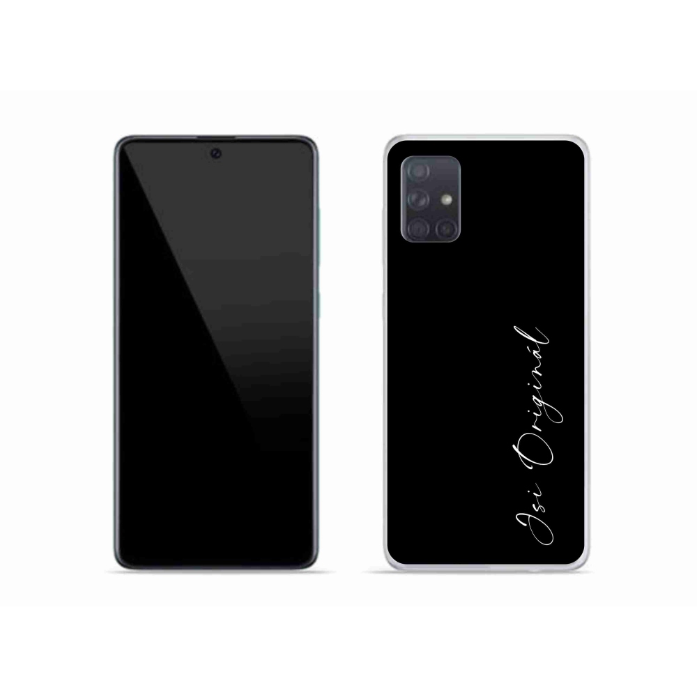 Gelový kryt mmCase na Samsung Galaxy A51 - jsi originál černé pozadí