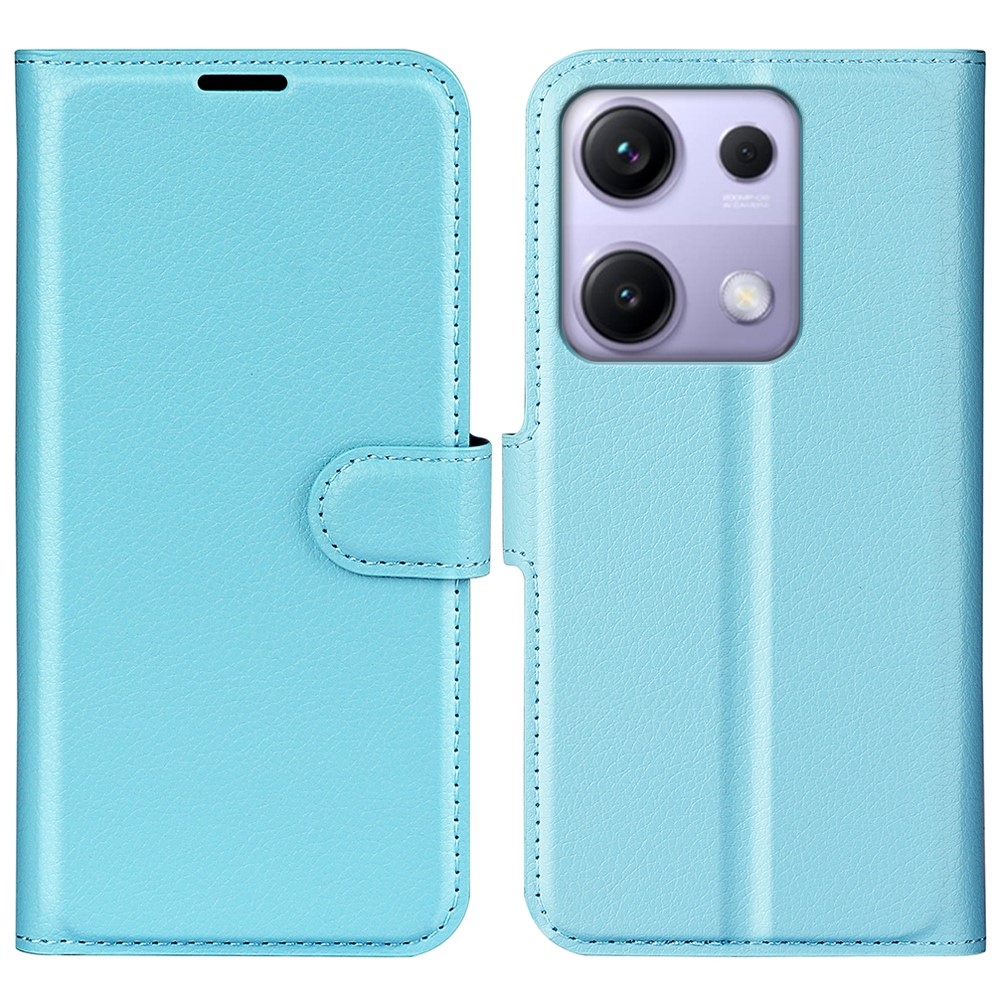 Litchi knížkové pouzdro na Xiaomi Redmi Note 14S - modré