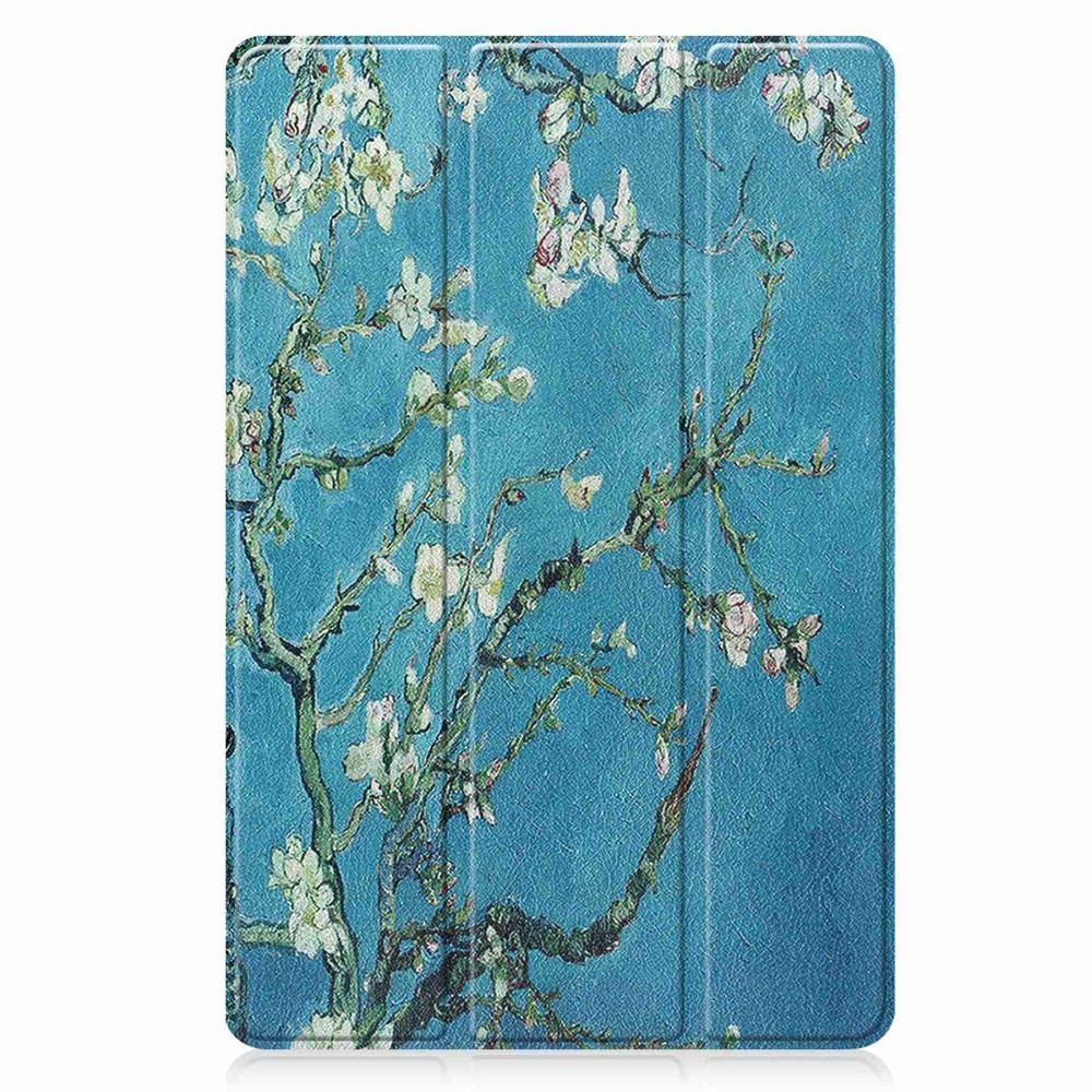Print chytré zavírací pouzdro na Lenovo Tab P11 Pro (2.Gen) - bílé květy