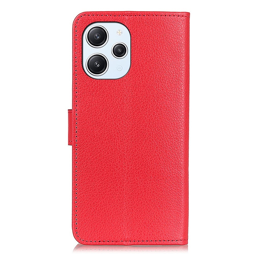 Litchie knížkové pouzdro na Xiaomi Redmi 12 4G/5G - červené
