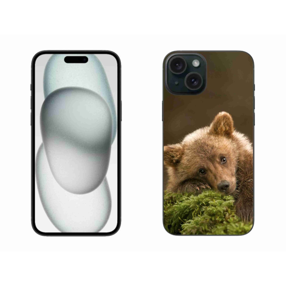 Gelový kryt mmCase na iPhone 15 Plus - medvěd