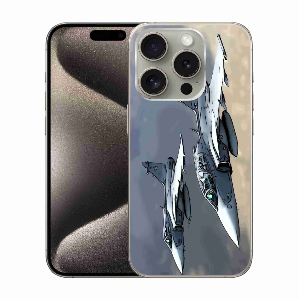 Gelový kryt mmCase na iPhone 15 Pro - stíhačky