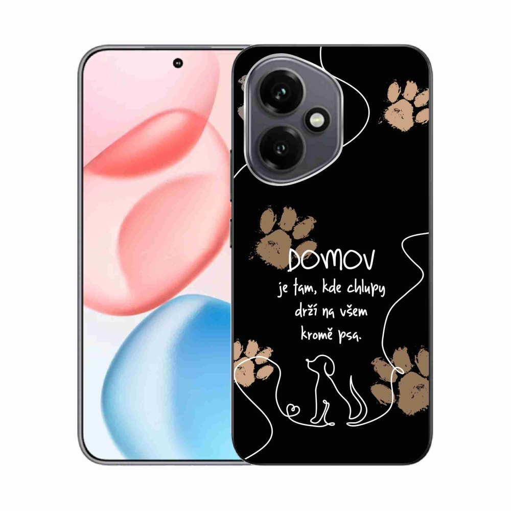 Gelový kryt mmCase na Honor 400 - psí motiv černé pozadí
