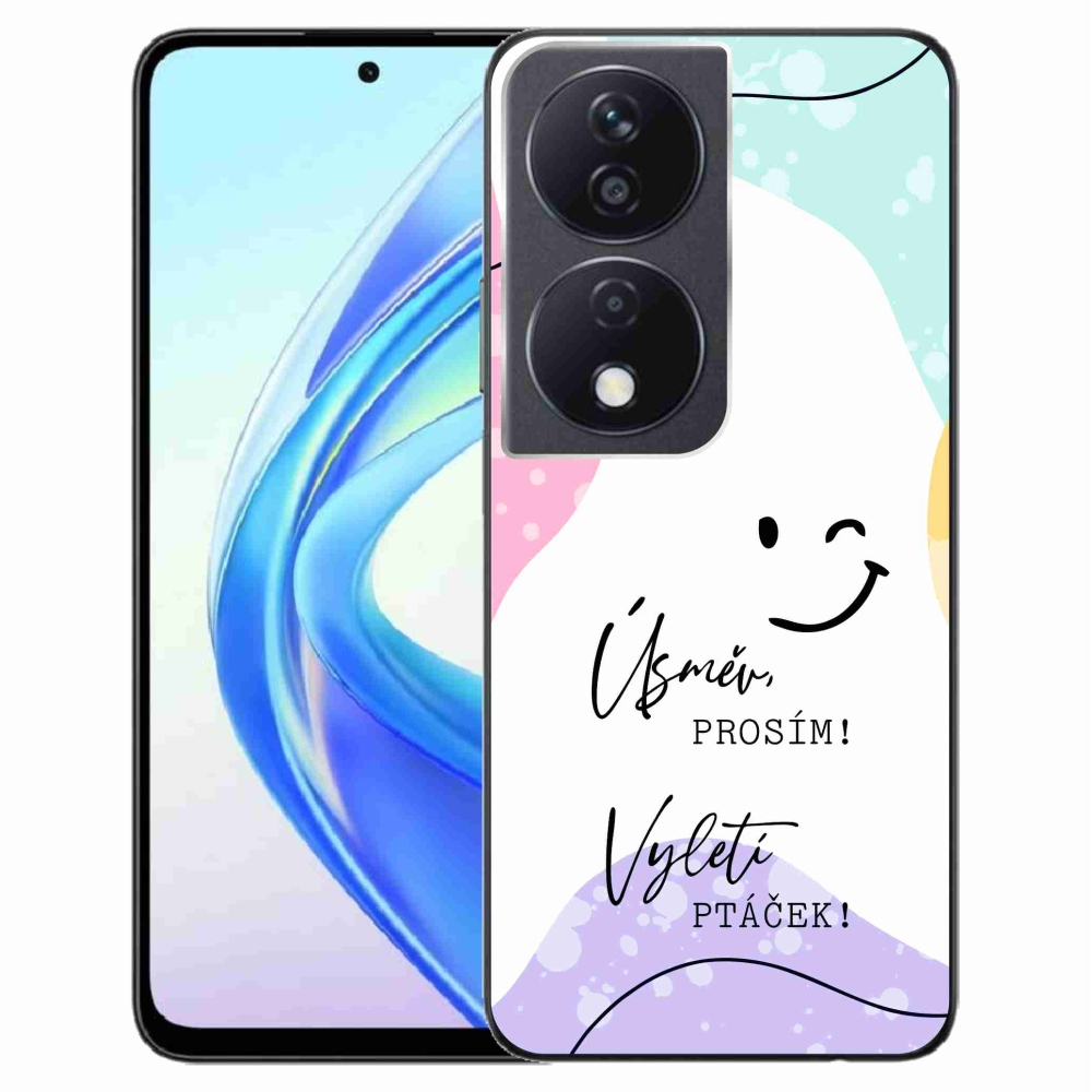 Gelový kryt mmCase na Honor X7b/Honor 90 Smart - vtipný text 4 bílé pozadí