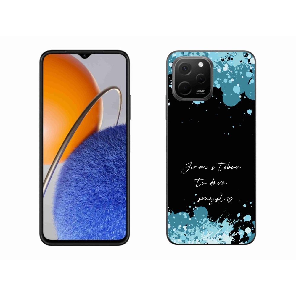 Gelový kryt mmCase na Huawei Nova Y61 - zamilovaný text černé pozadí