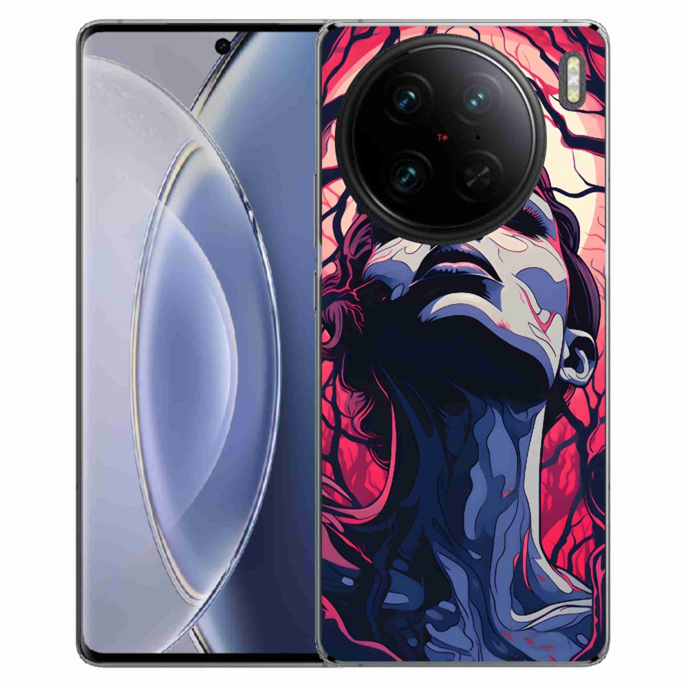 Gelový kryt mmCase na Vivo X90 Pro - abstraktní obličej