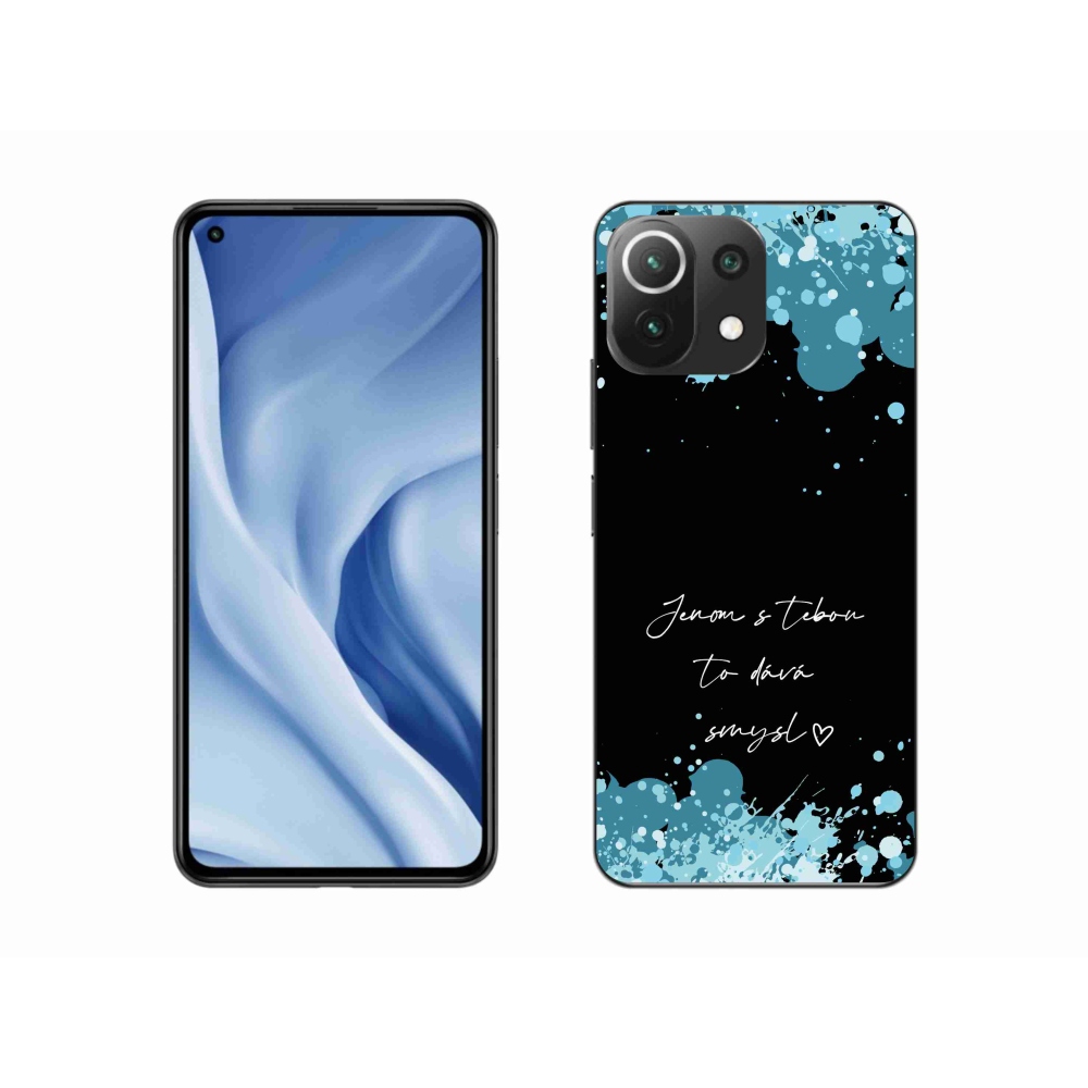 Gelový kryt mmCase na Xiaomi 11 Lite 5G NE - zamilovaný text černé pozadí