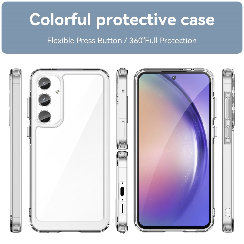 Gelový obal s pevnými zády na Samsung Galaxy A55 5G - průhledný