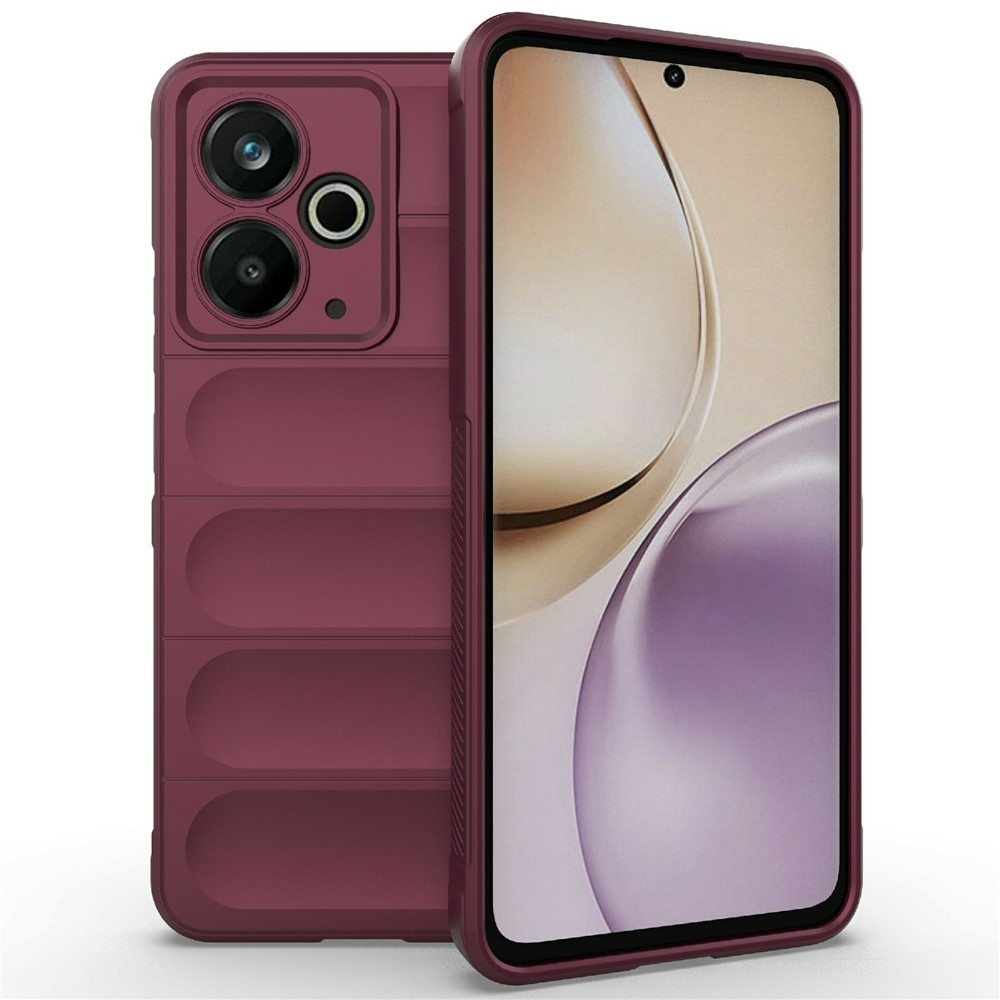 Rugg odolný gelový obal na Realme 14T 5G - vínový