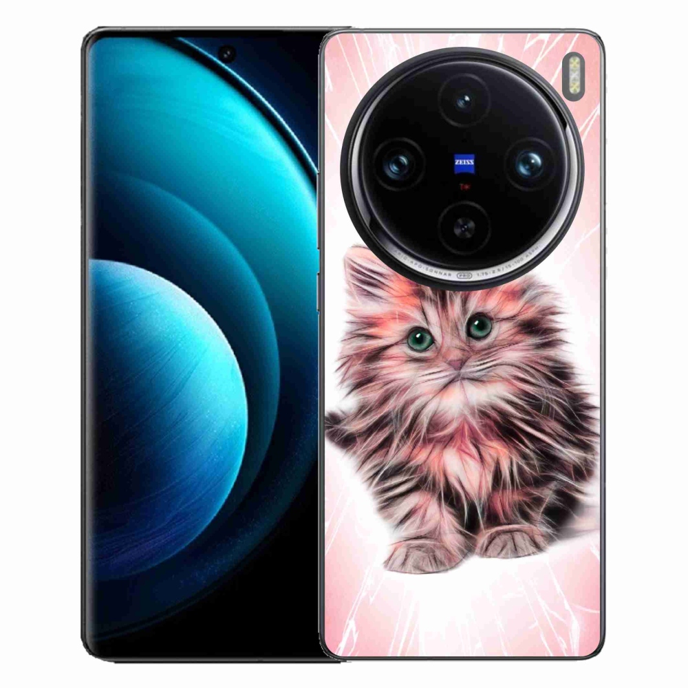 Gelový kryt mmCase na Vivo X100 Pro 5G - roztomilé kotě