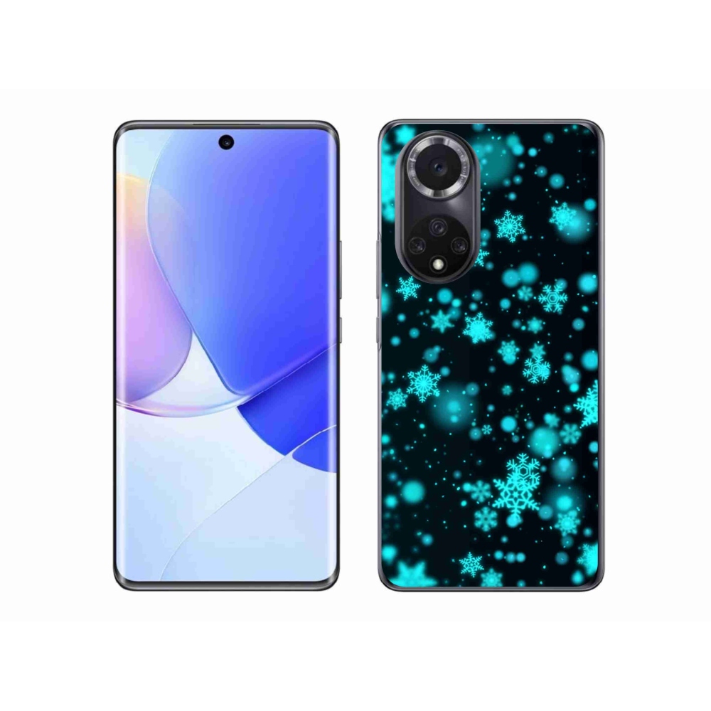 Gelový kryt mmCase na Huawei Nova 9 - sněhové vločky 1