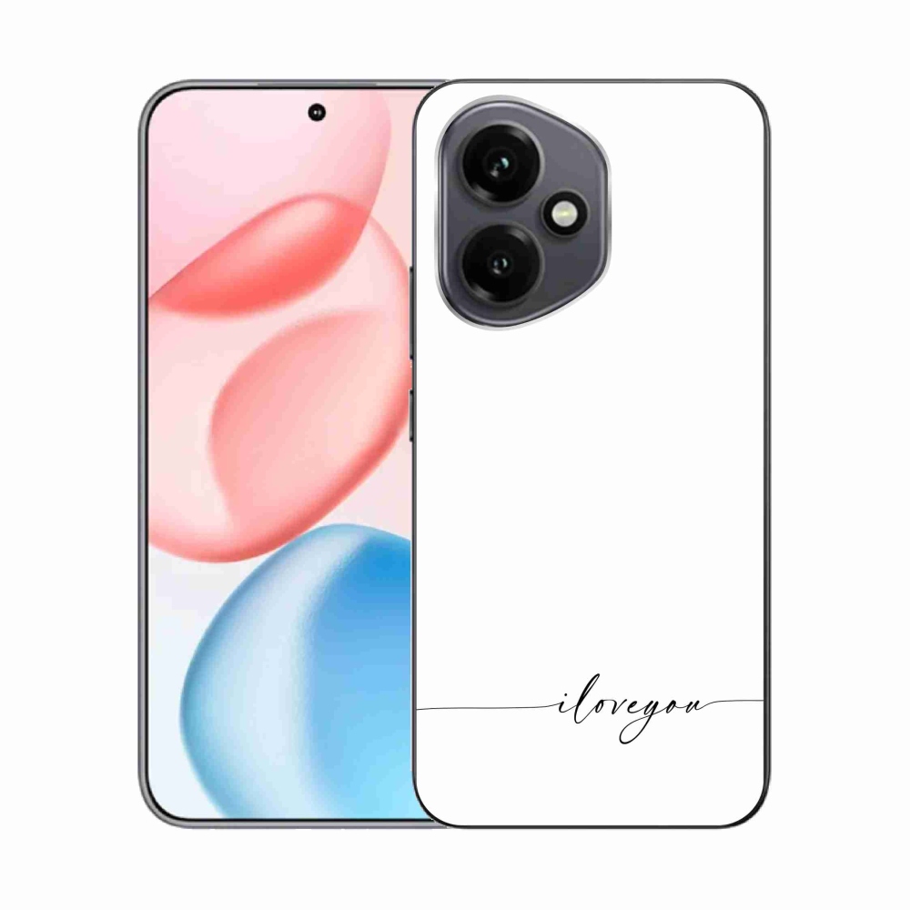 Gelový kryt mmCase na Honor 400 - I love you bílé pozadí