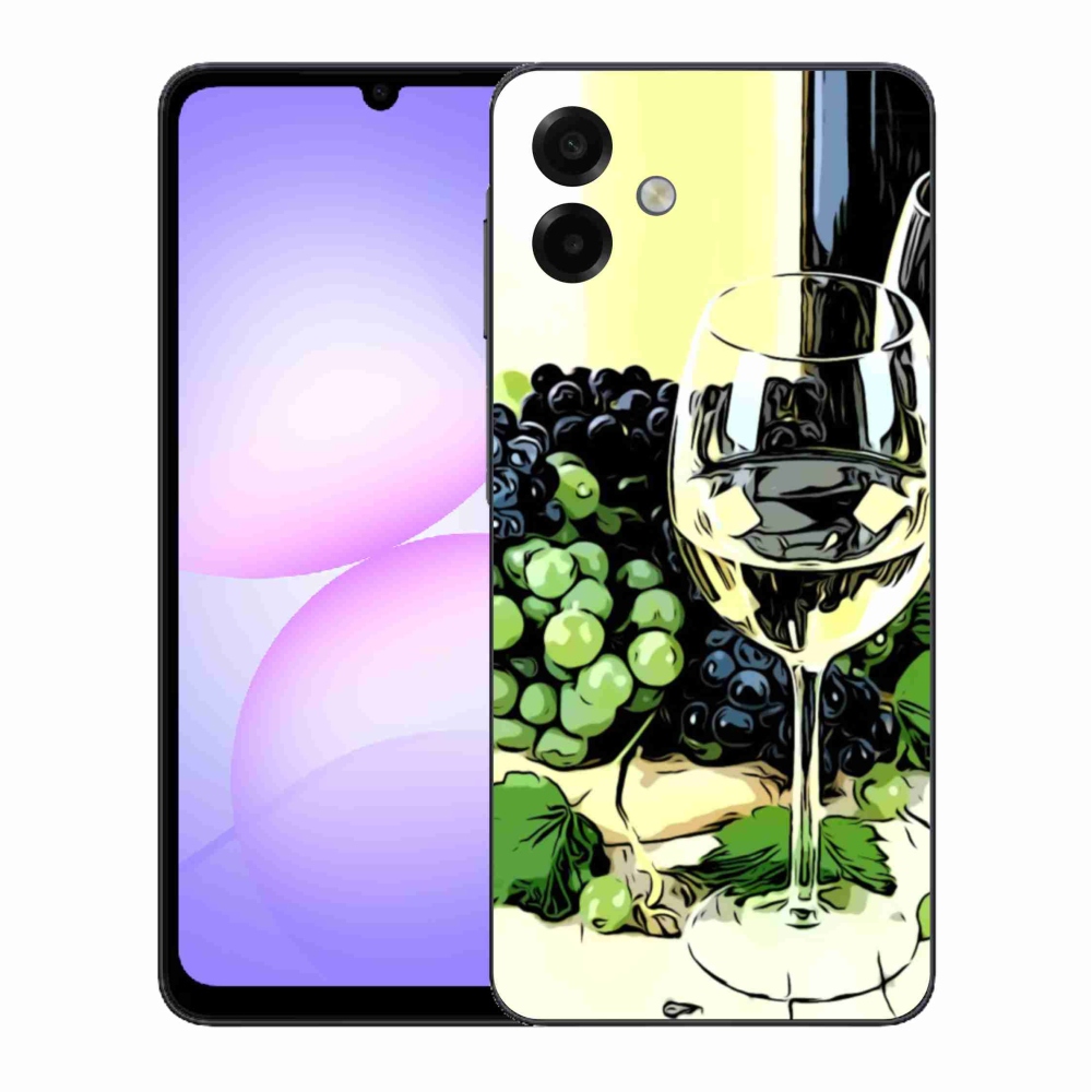 Gelový kryt mmCase na Samsung Galaxy A07 4G - sklenka vína