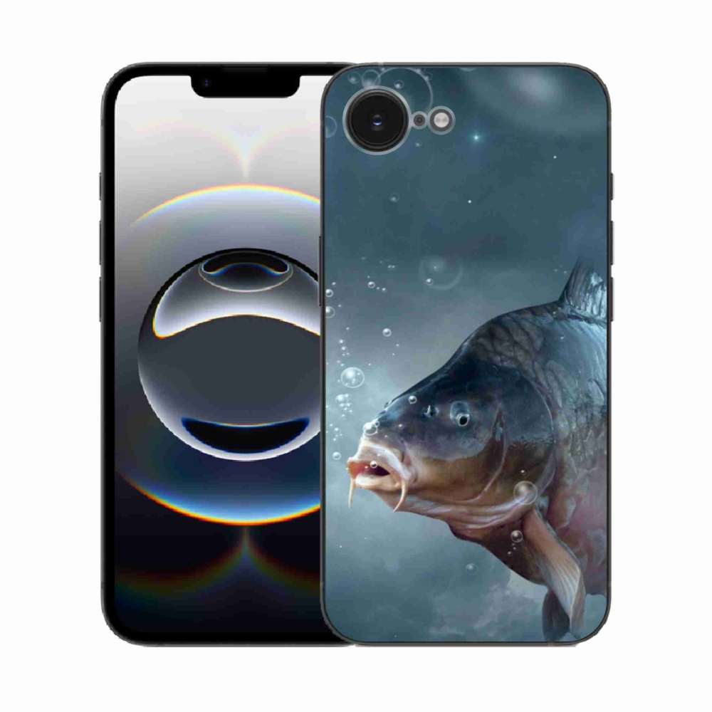 Gelový kryt mmCase na iPhone 16e - kapr a bublinky