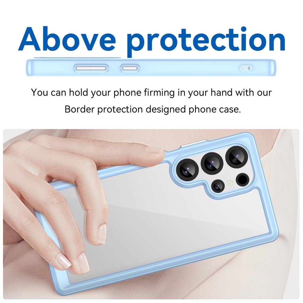 Gelový obal s pevnými zády na Samsung Galaxy S25 Ultra - modrý